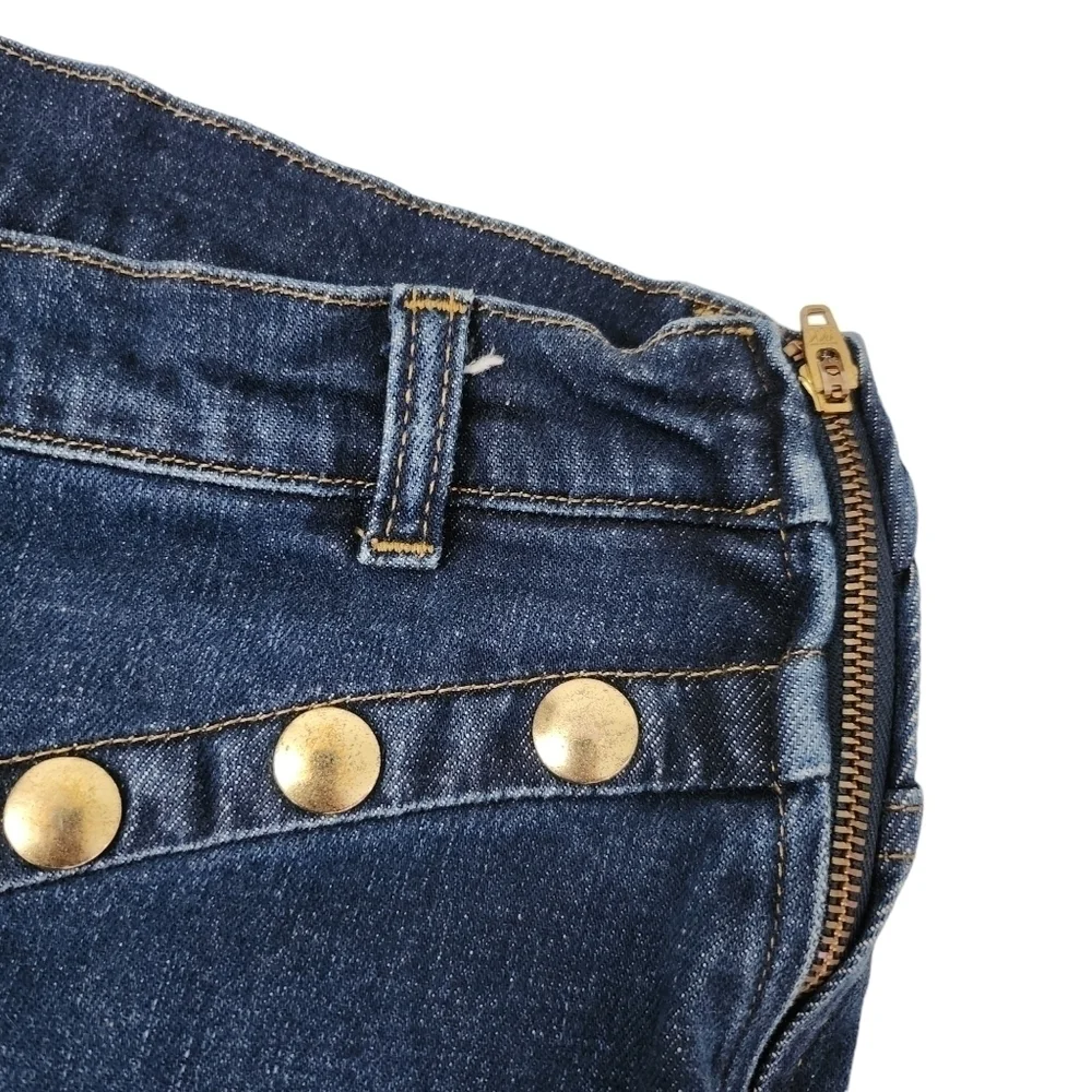 Frame‎ Jeans Womens 30 Straight Waldane Dark Wash Embellished Ankle Western Boho
